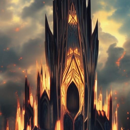Epic Fire Architecture: A Digital Matte Painting