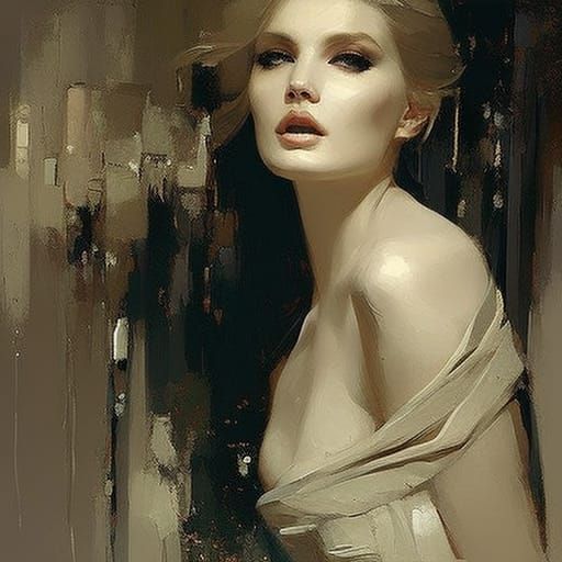 Monochrome Portrait in Urban Realism Style