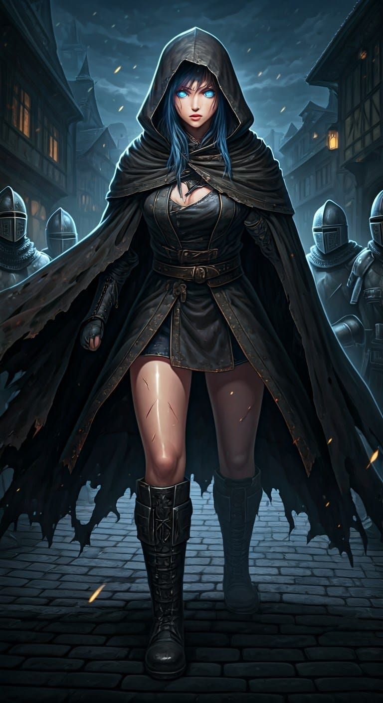 Mysterious Anime Warrior in Powerful Taekwondo Stance