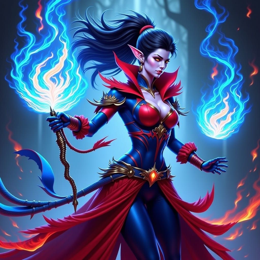 Mystical Drow Ranger Casting Cloning Spell