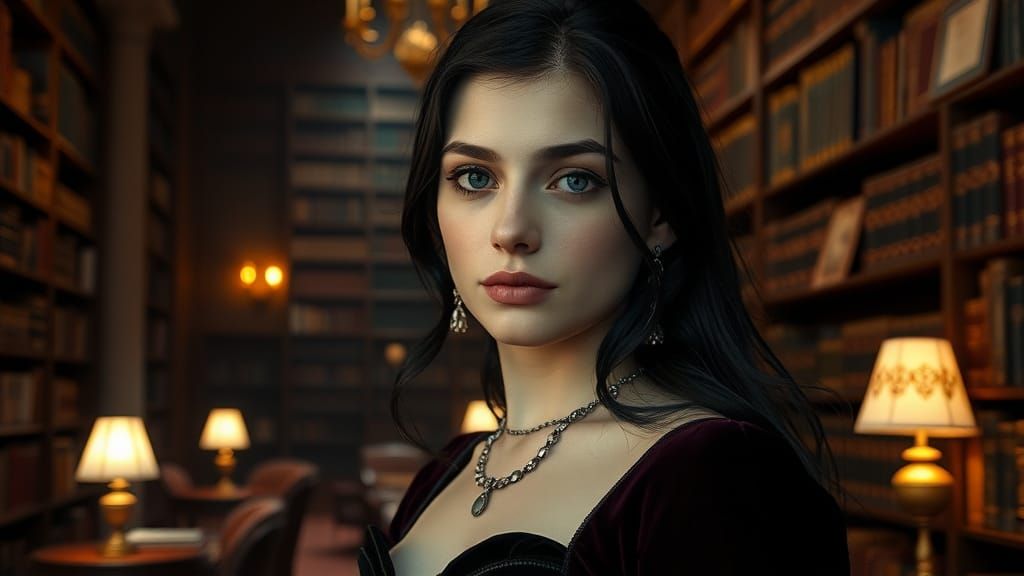 Enchanting Young Wizardess Portrait in Cinematic Style
