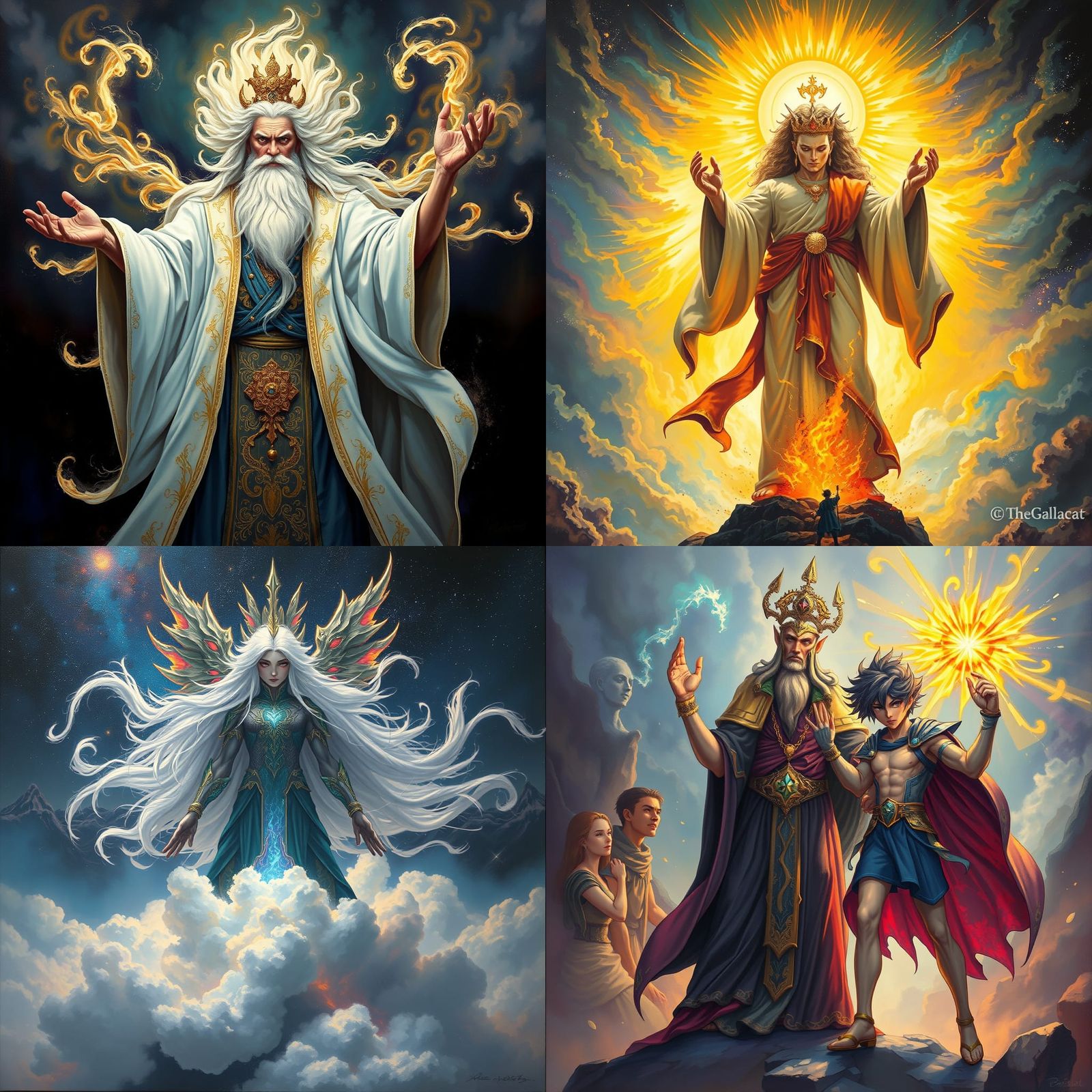 Anime God Supreme Energy as Oil Painting