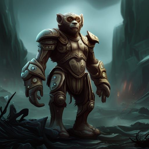 Evil Robot Monkey: Detailed Matte Painting