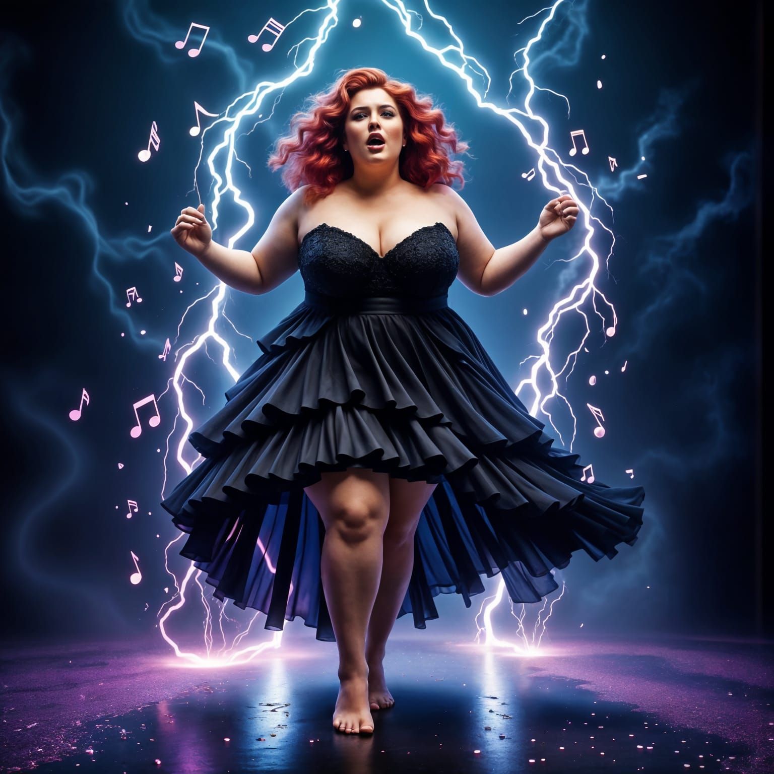 Electric Goddess Shines on Stage