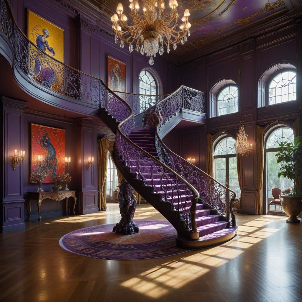 Luxurious Dreamscape with Baroque Elephant-Dragon