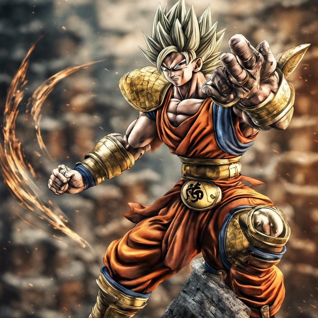 Dragon Ball Z Character in Medieval Armor