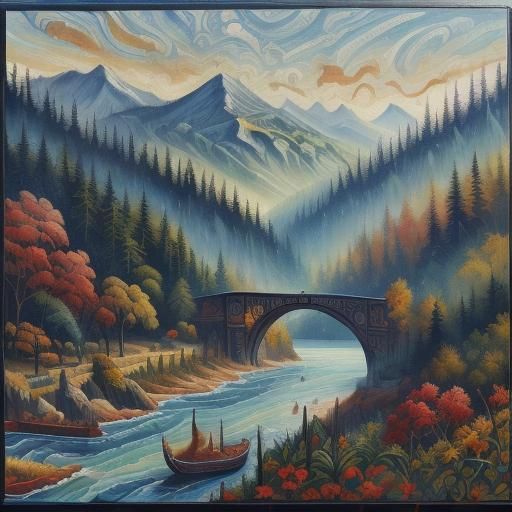 Letter S in Northwest Coast Gouache Style