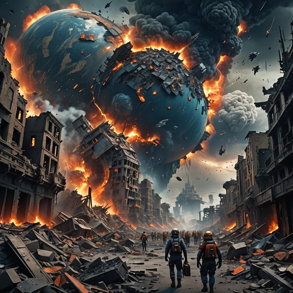 Earth's Ruin: Humanity Escapes to a New Home