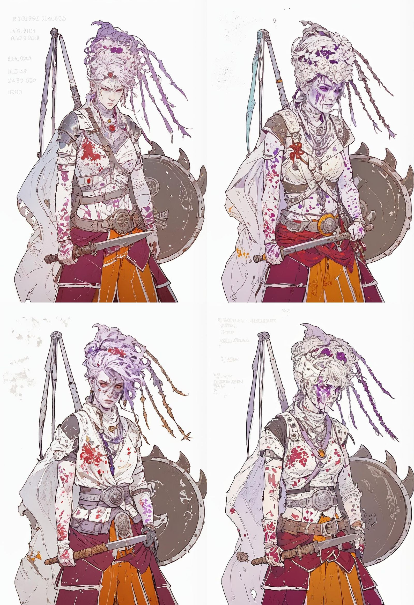 Wasteland Warrior with Masterpiece, Dark Fantasy Concept Art