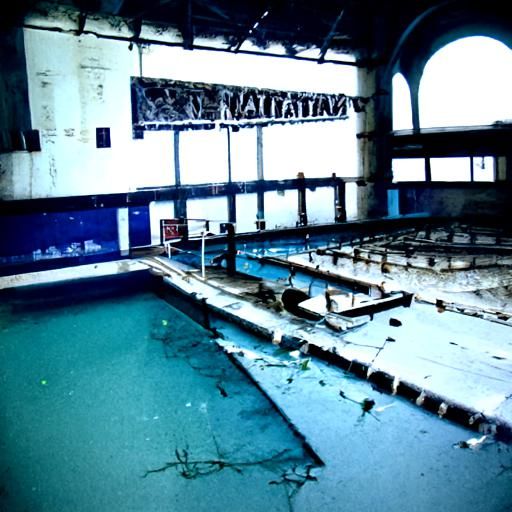 Eerie Abandoned Natatorium Evokes Haunting Memories