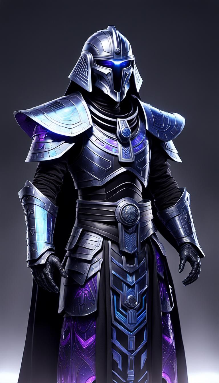 Egyptian Mystic Cleric in Obsidian Armor