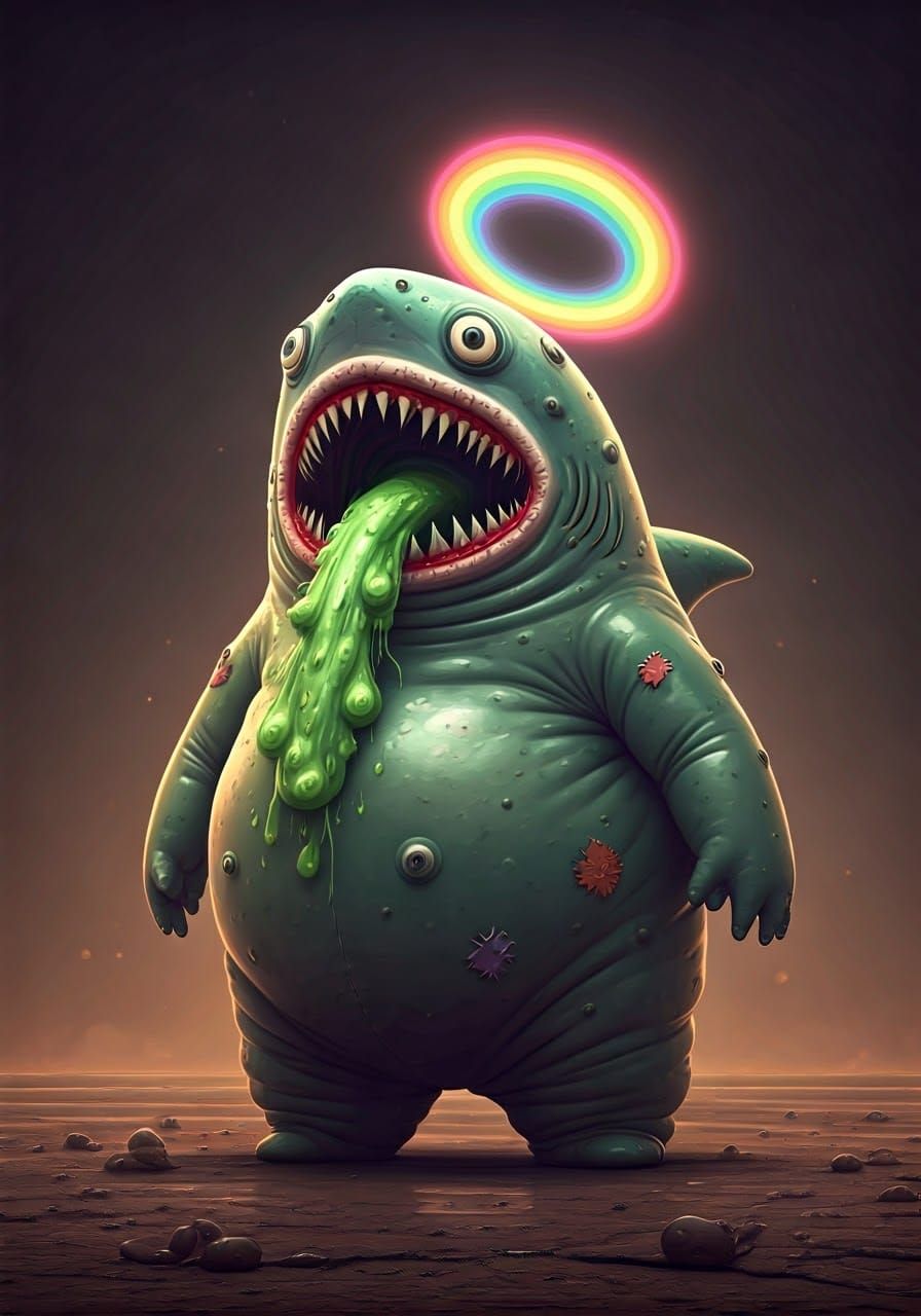 Grotesque Post-Apocalyptic Inflatable Shark Emerges in Gritt...