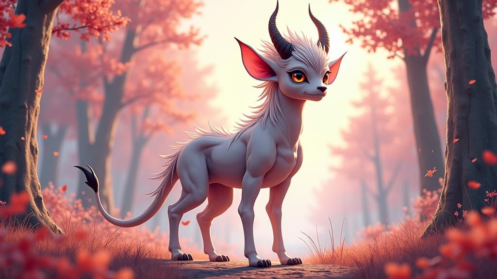 Majestic Wight Devil in Anime Style Fantasy Landscape