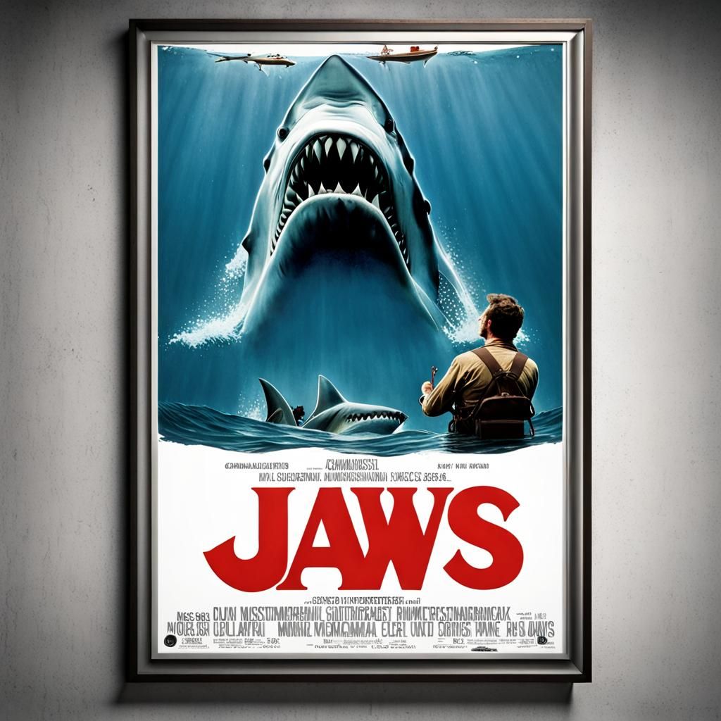 JAWS Billboard Movie Poster: Digital Masterpiece