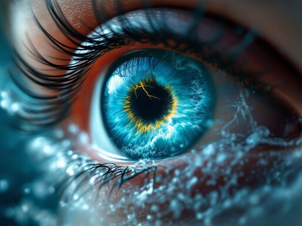 Eye of the Storm: Surreal Photorealistic Close-Up
