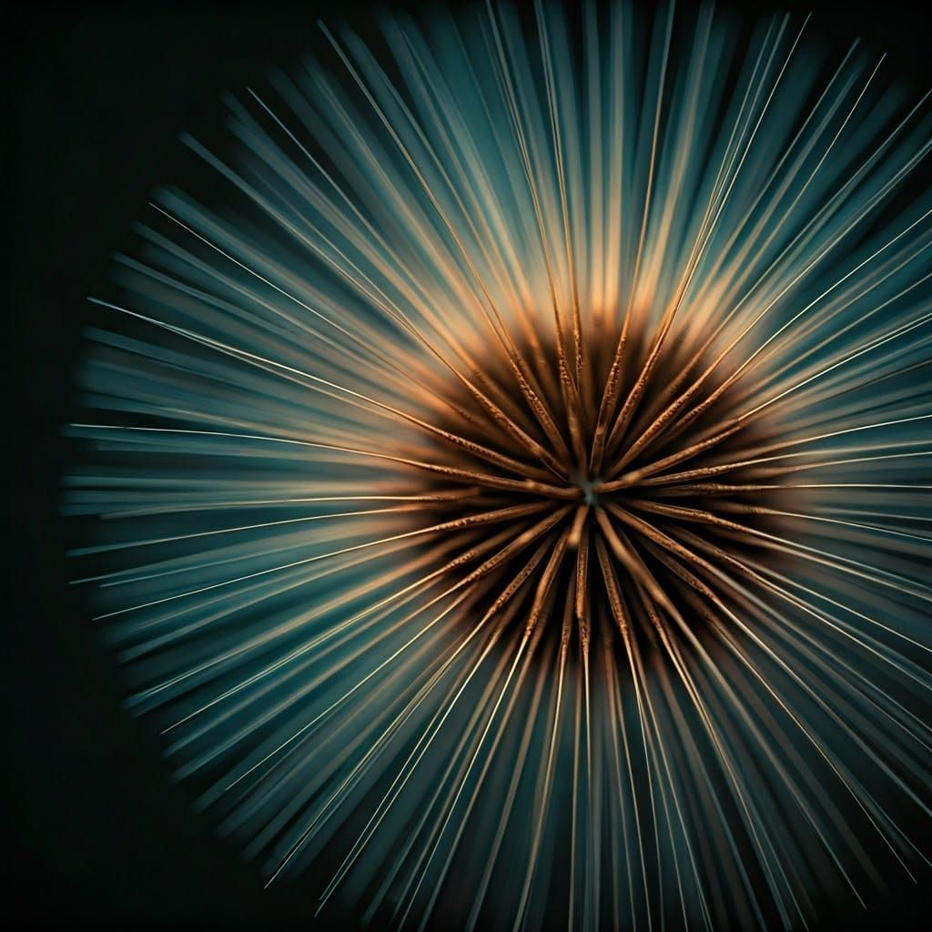 Surreal Close-Up of Dandelion Petals in Soft Focus