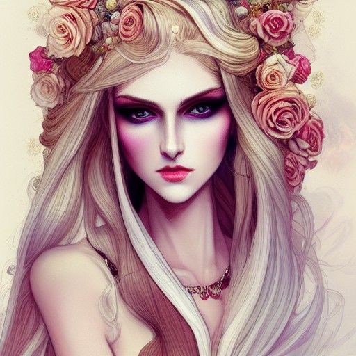 Androgynous God as Bride, Digital Art