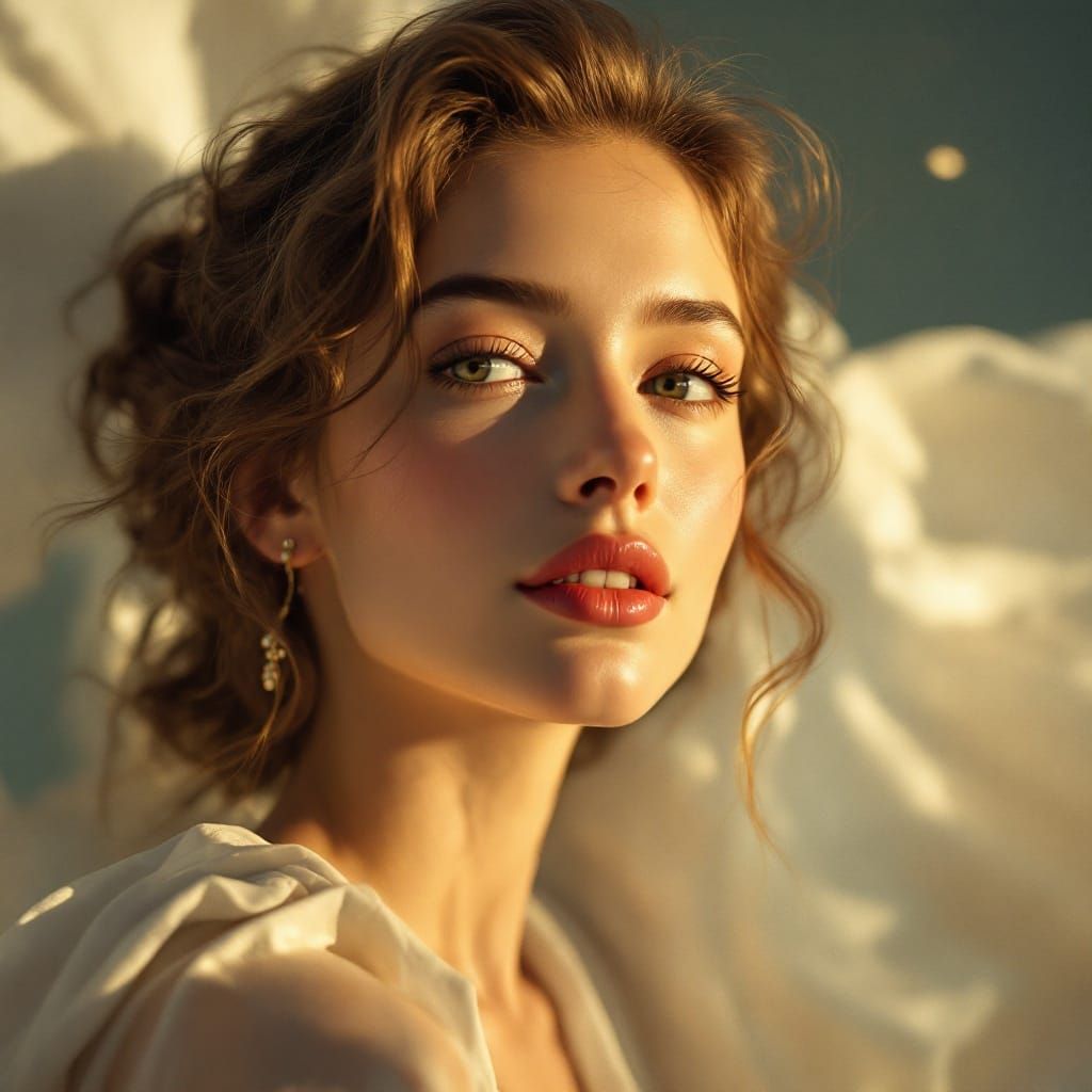 Divine Femininity: A 1940s-Style Portrait of Motherhood