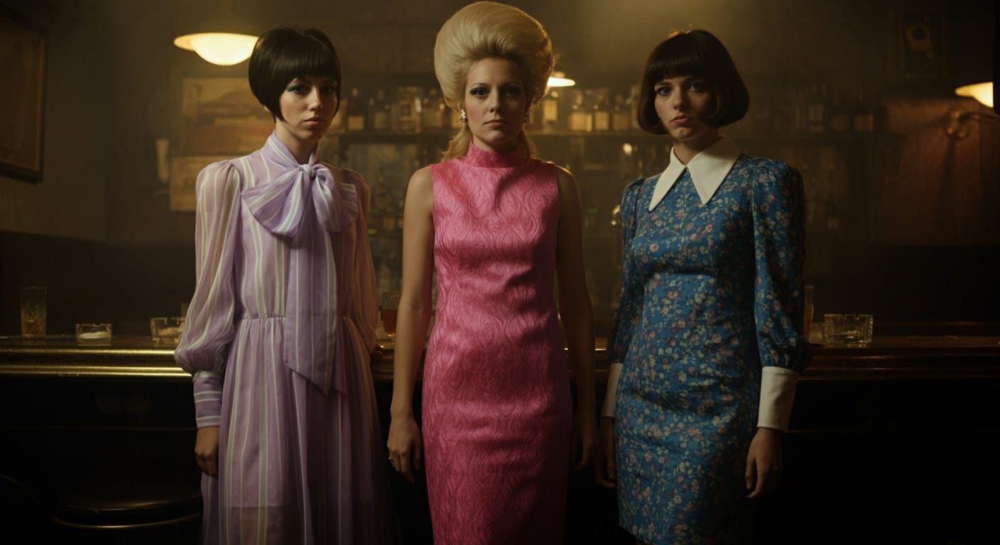 Gritty Retro Nightlife Scene in 1970s Style