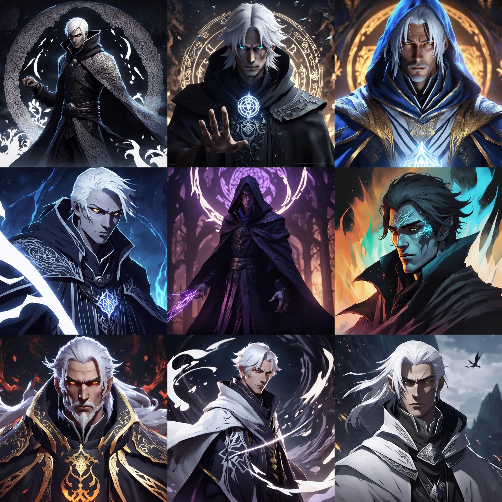 Attractive Shadar-kai Warlock in Anime Art Style