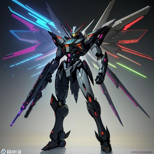 Cyberpunk Mecha Pilot in Neon Cityscape