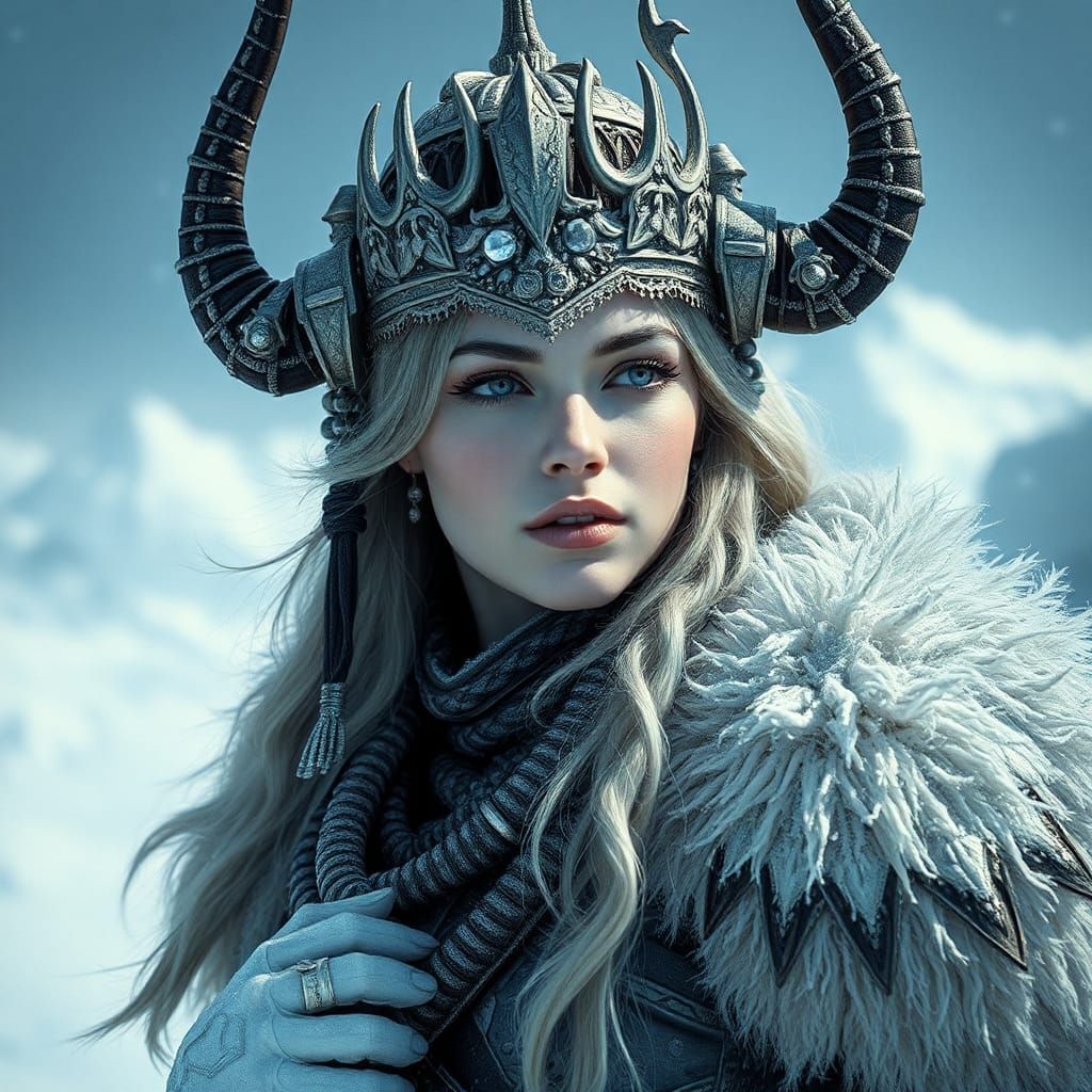 Valkyrie Supermodel in Frozen Wasteland