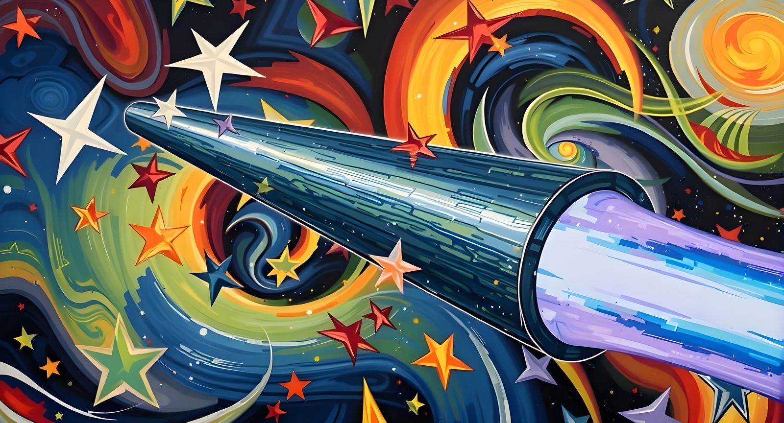 Vivid 3D Stars in Dynamic Motion