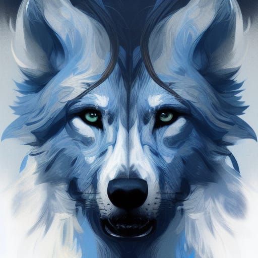 Blond Man with Wolves: Hyperdetailed Concept Art