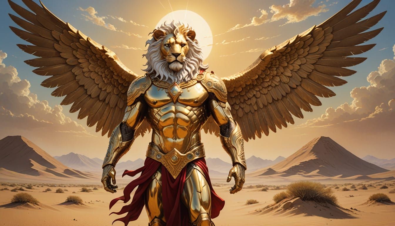 Majestic Angel of the Golden Desert