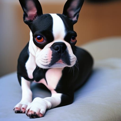 Charming Boston Terrier Portrait