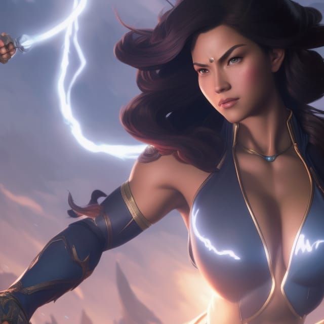 Voluptuous Avatar in Dark Fantasy Style