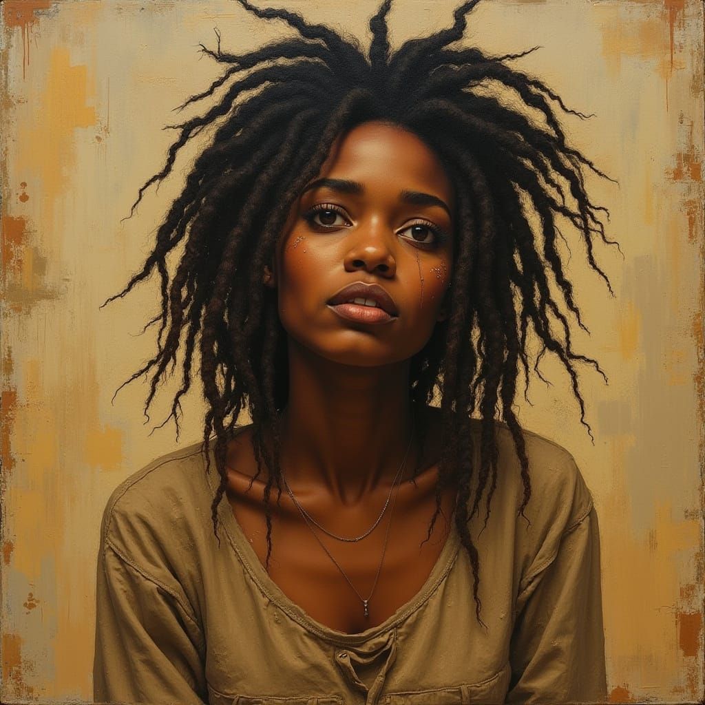 A Woman's Emotional Turmoil in Earthy, Post-Impressionist St...