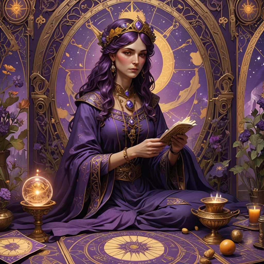Tarot Reading in Art Nouveau Style