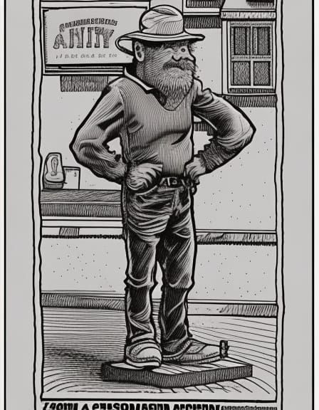 Construction Worker in Comix Style