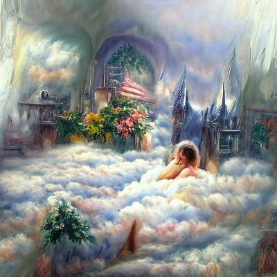 Lonely angel in heaven