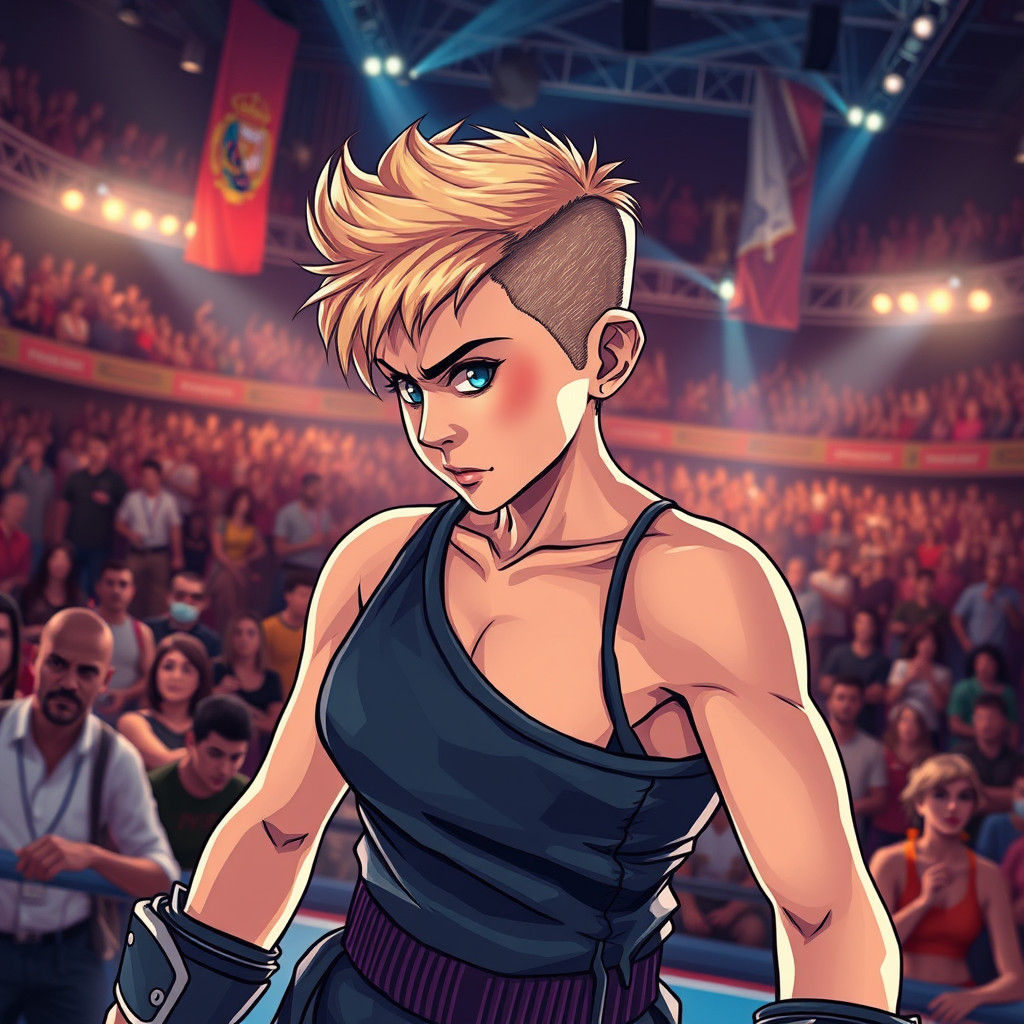 Fierce Russian Girl in Tournament Arena, Studio Trigger Styl...