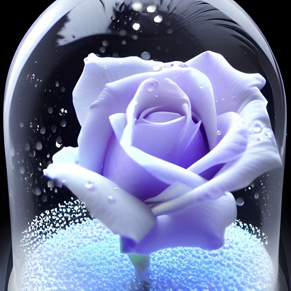 a single blue rose with white pedals