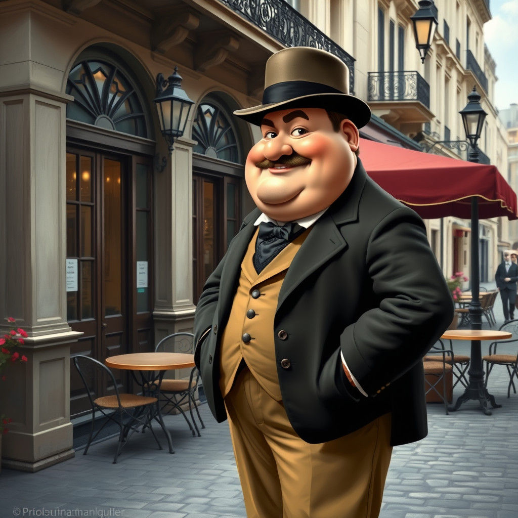 A Dignified Parisian Gentleman in a Botero-Inspired Masterpi...