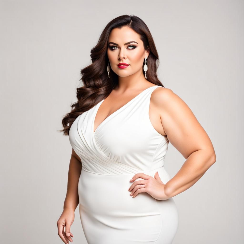 Confident Brunette Woman Portrait