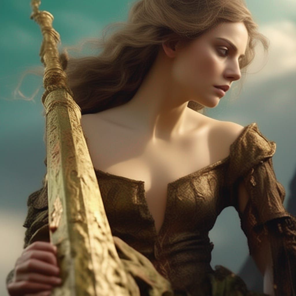 Epic Irish Woman Digital Matte Painting