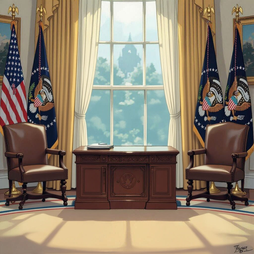 Batman and The Flash Meet in the Oval Office