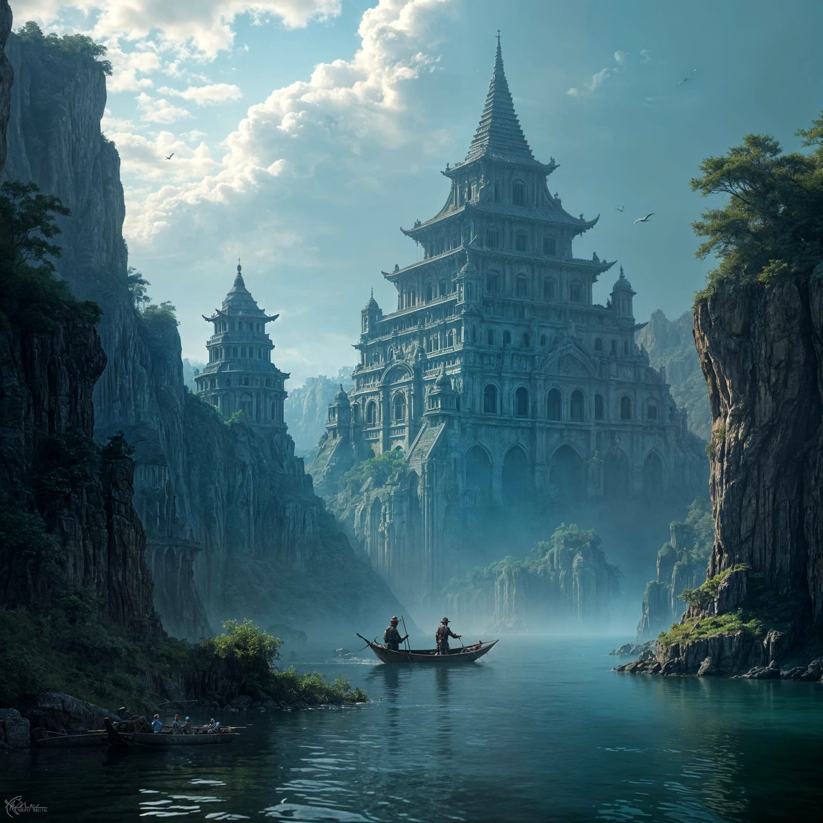 Amphibious Fantasy World: Fenwalkers in Hidden Stilted Villa...