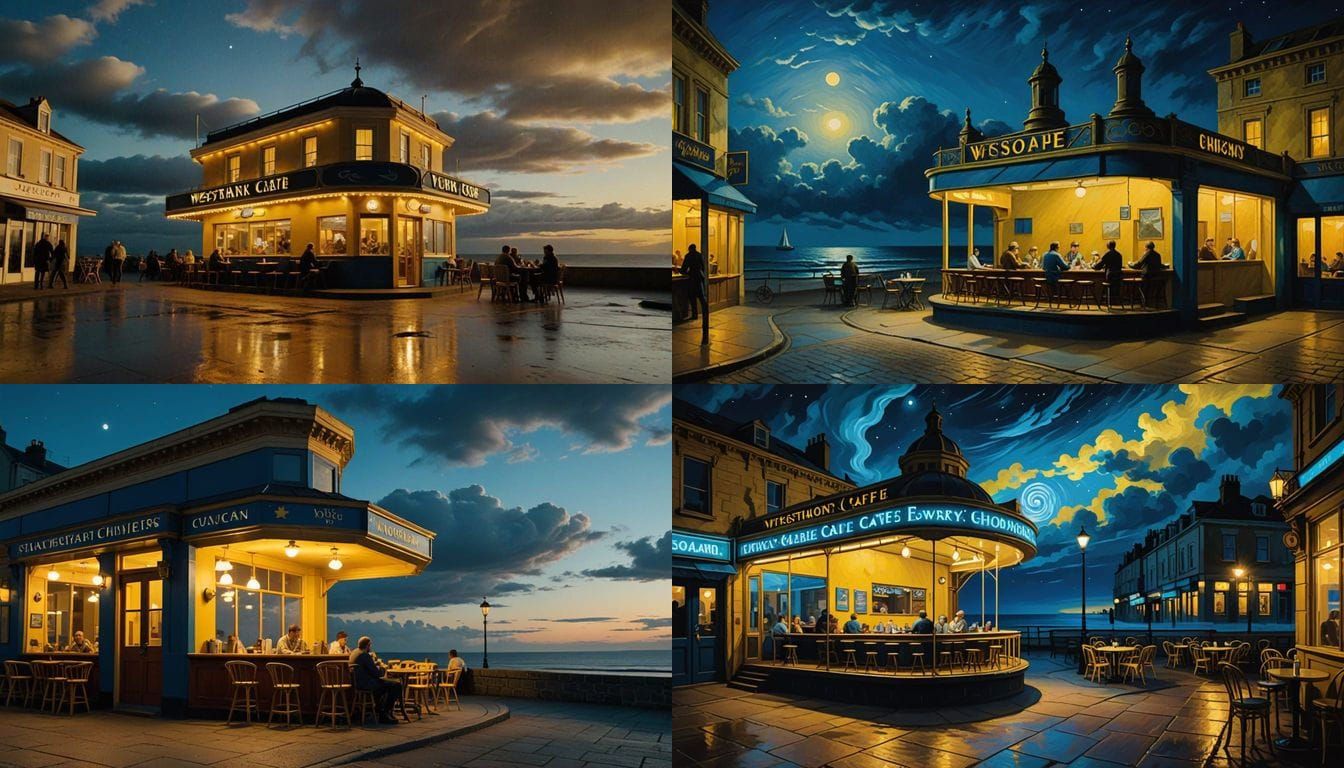 Seaside Cafe in Starry Fantasy Style
