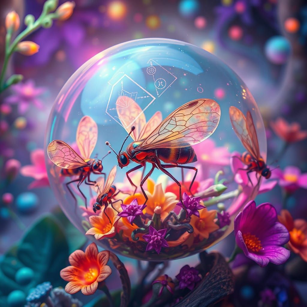 Whimsical Insect Worlds in Vibrant Astral Color