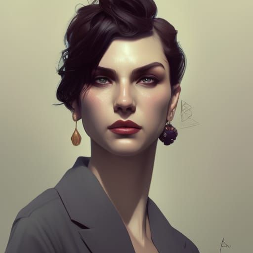 Detailed Portrait of a Mafia Lady