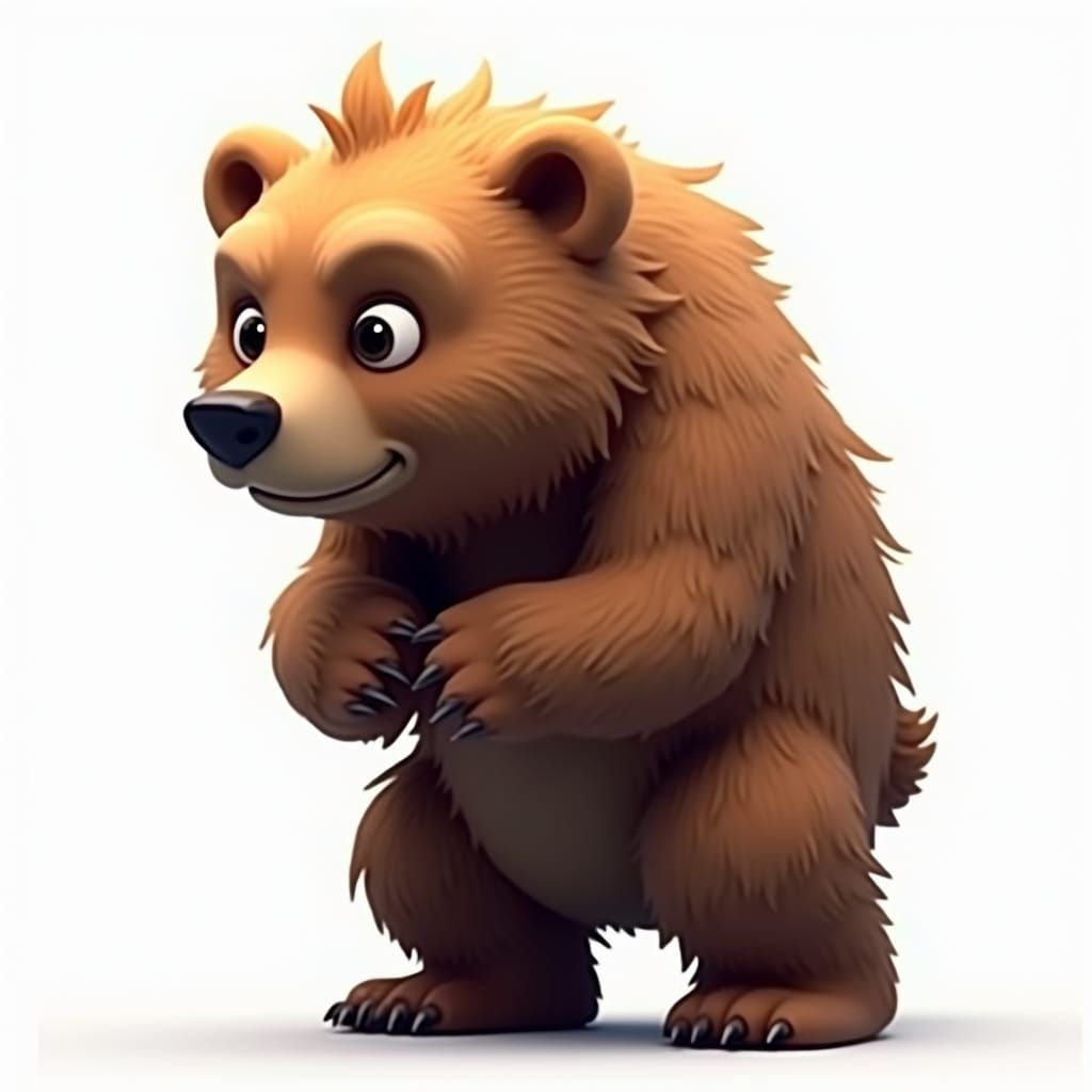 Majestic Brown Bear Illustration in 8K Unreal Engine