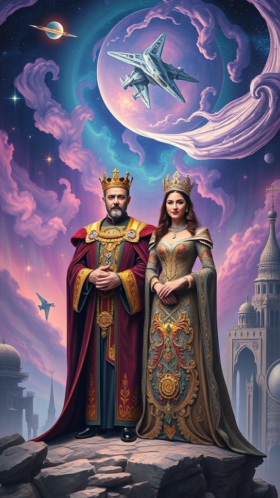Surrealist Royalty Reigns Supreme in Cosmic Landscape