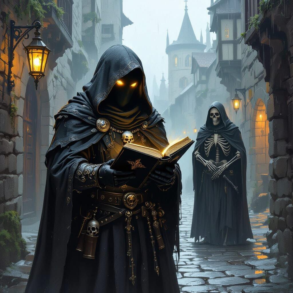 Dwarf Cleric of Jergal in Velprintalar Alley