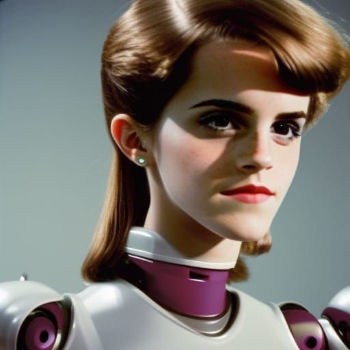 Emma Watson as an 80s Robot Girl