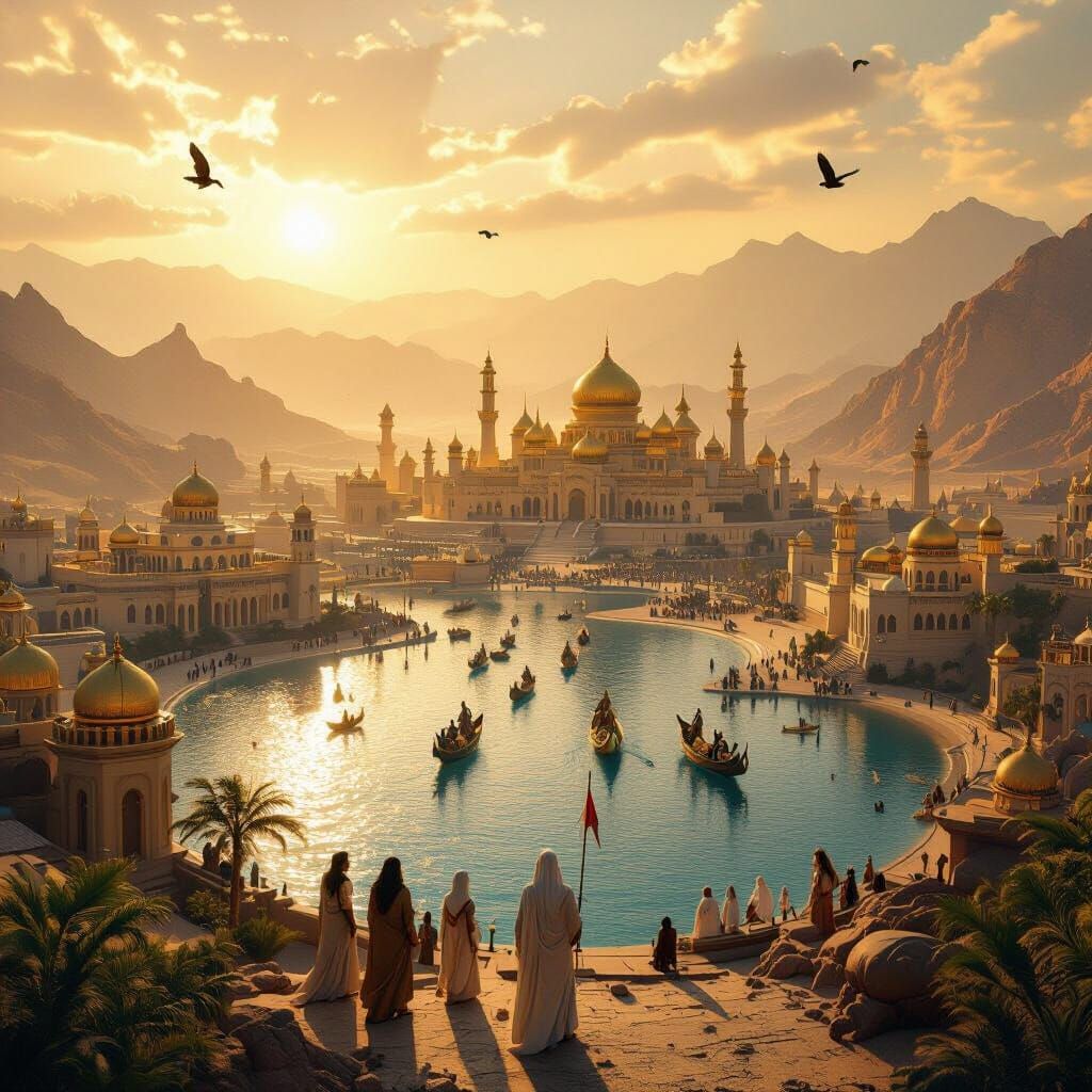 Prophet Sulaiman's Empire Under Golden Light